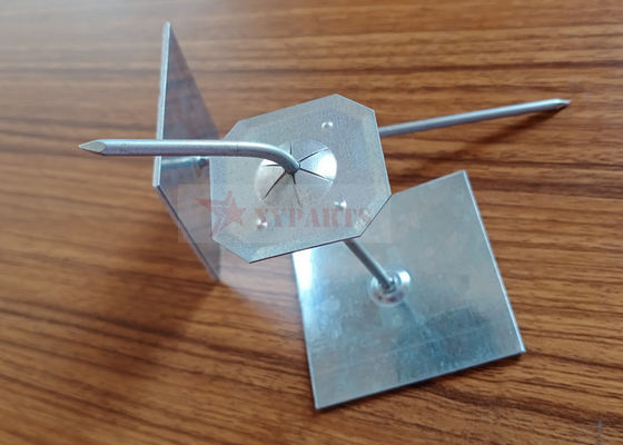 Pins de auto-stick de aço galvanizado para fixação de material de isolamento pré-formado no ducto de metal