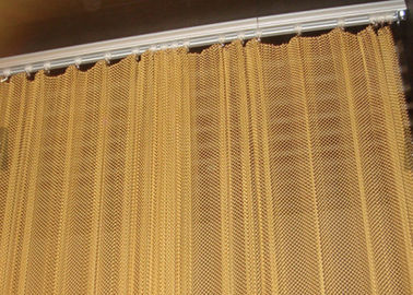 cortina da malha do metal do diâmetro 4mm Decoraive de 0.8MM, cortina da bobina do metal para a coberta de parede