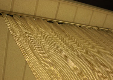 Cortina de alumínio da rede de arame do metal da bobina da decoração com revestimento da superfície do costume