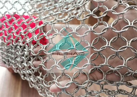 Chainmail soldou o metal Ring Mesh For Facade Decoration de Pvd