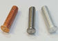 Pinos rosqueados aço revestidos do soldador do parafuso prisioneiro 1/4&quot; para o soldador da descarga do capacitor