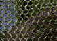 Metal redondo de aço Mesh Drapery do anel PVD de Ring Mesh Chainmail Weave Type Stainless do ouro