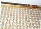 Tipo malha do furo quadrado da decoração do Weave da balaustrada do corrimão com quadro da cor do ouro