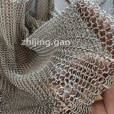 Malha de Anéis Sus304 Tipo Soldado de 7mm para Roupa de Proteção