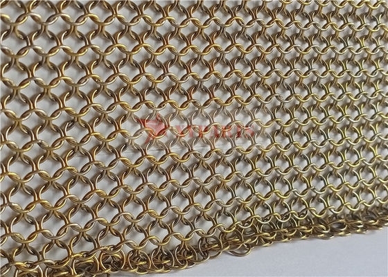 Aço inoxidável para cortinas de malha de anel de tipo 7 mm soldado para telas de segurança