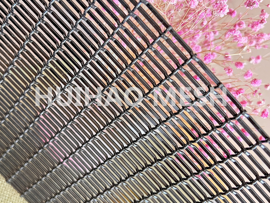 As cobertas de parede projetam o fio tecido arquitetónico Mesh Pvdf Black Color Aluminum de 1.5mm