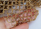 metal de aço inoxidável Ring Mesh Curtains Gold Color Used de 0.8x7mm para o divisor do espaço