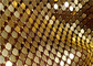 decoração Sparkly do hotel ou do restaurante de Mesh Fabric Curtains Gold For do metal de 4mm
