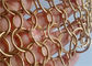 Cor Chainmail Mesh Fabric do ouro 1.5x15mm para a separação da sala