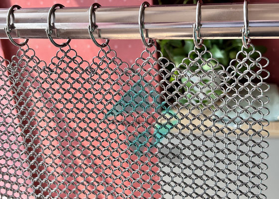 1.2x10mm de aço inoxidável Metal Ring Mesh Drapery para decoração