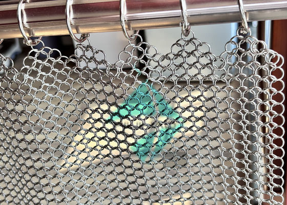 1.2x10mm de aço inoxidável Metal Ring Mesh Drapery para decoração