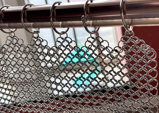1.2x10mm de aço inoxidável Metal Ring Mesh Drapery para decoração