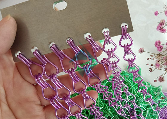 Anodizado de alumínio cadeia de porta cortina de mosca com cores diferentes