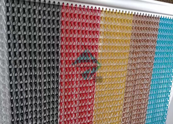 Anodizado de alumínio cadeia de porta cortina de mosca com cores diferentes