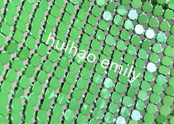 8x8mm Luminoso Alumínio Sequin Metal Mesh Cortina Para Decoração