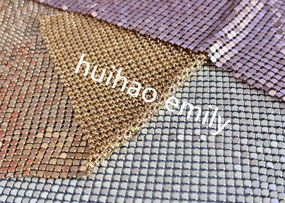 8x8mm Luminoso Alumínio Sequin Metal Mesh Cortina Para Decoração