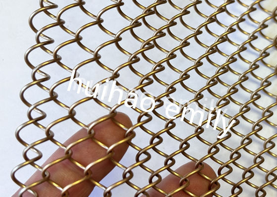 8x8mm abertura de alumínio Metal Coil Mesh como cortina divisor de espaço