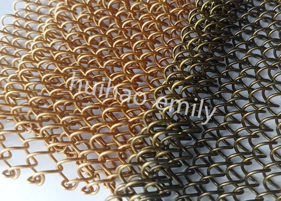 1.2mm Wire Aluminium Metal Mesh Drapery para decoração de restaurante