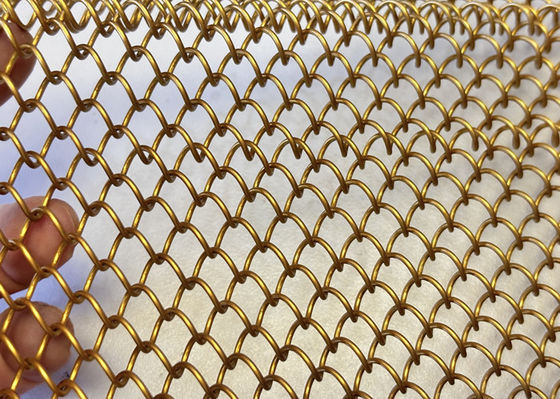 Cortinas de chuveiro de malha metálica à prova de fogo usadas para design de interiores