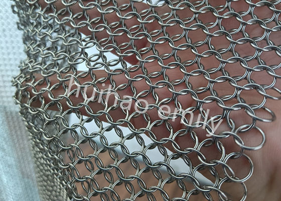 Cortina de malha de anel tipo soldado 0,8 x 7 mm para decoração de interiores