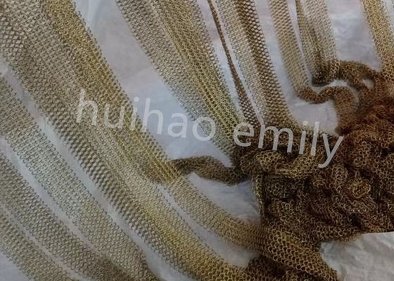 Acero inoxidável 7mm Ring Mesh Chain Mail Curtain com Fringing