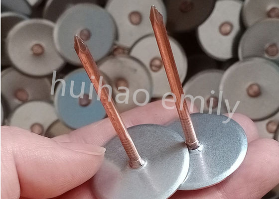 Pin de soldagem de cabeça de 38 mm revestido de cobre com cápsula para tubulação de isolamento