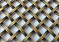 Rede de arame arquitetónica da cor do ouro, abertura frisada da malha 6mm da tela de fio liso