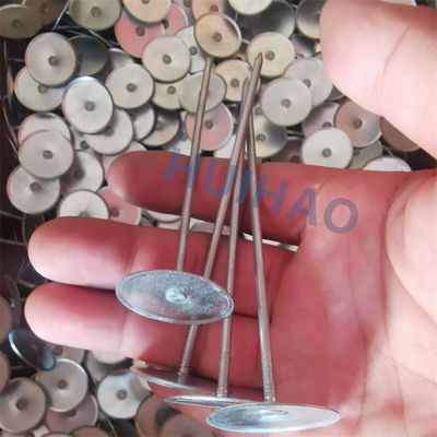 Isolamento de cabeça de copo Pins soldados com base redonda de 30 mm para isolamento de dutos HVAC