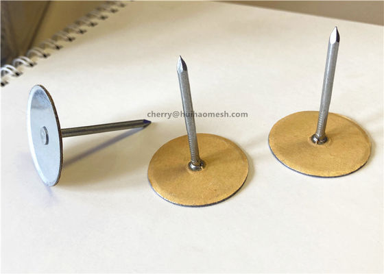 Cabeça de copos de aço galvanizado pinos soltos projetados para soldar através e proteger envoltórios de isolamento para dutos HVAC