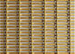 Rede de arame decorativa frisada, malha de aço arquitetónica na cor do ouro para o escritório