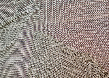 Malha de Anel Metálico para Cortinas Arquitetônicas para Tela de Parede de Isolamento