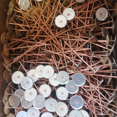 12 Ga X 38 mm Pinos de solda de cabeça com cápsula de isolamento Para isolamento HVAC