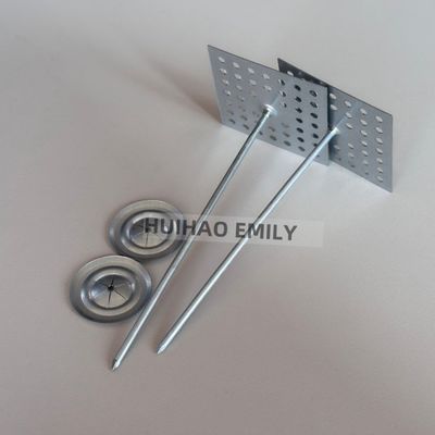 Ferramentas de isolamento de lã de rocha Pins auto-aderentes com pinos de alumínio de 12 Ga