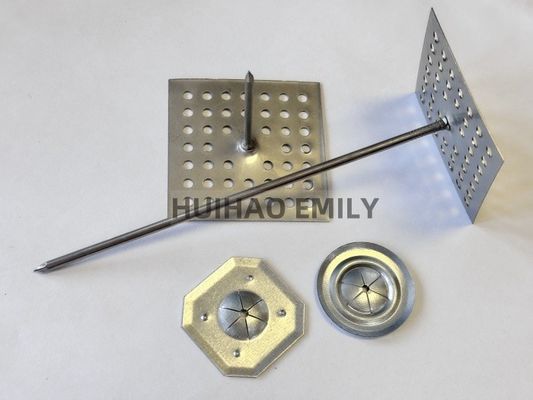 Pins de isolamento de base perfurados de aço inoxidável de 12 Ga para sistemas de HVAC