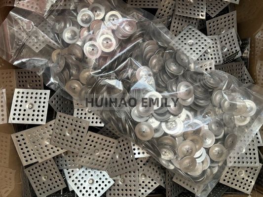 Pins de isolamento de base perfurados de aço inoxidável de 12 Ga para sistemas de HVAC