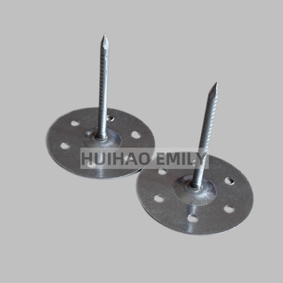 Os pinos perfurados redondos da isolação de Rockwool da placa de base do metal galvanizaram o comprimento de 80mm