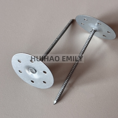 Os pinos perfurados redondos da isolação de Rockwool da placa de base do metal galvanizaram o comprimento de 80mm
