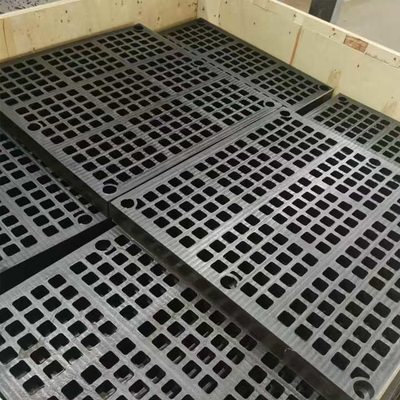 Malha de tela vibratória de borracha para mídia de plataforma para aplicação em minério, anti-entupimento