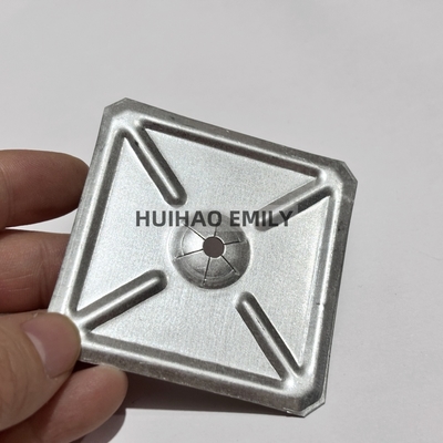 Arruela quadrada de aço doce de 2-1/2" com trava automática para fixação de fixadores de isolamento