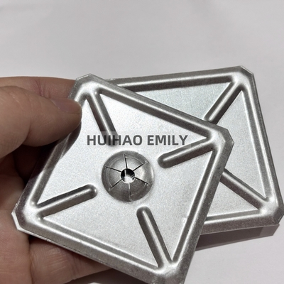 Arruela quadrada de aço doce de 2-1/2" com trava automática para fixação de fixadores de isolamento