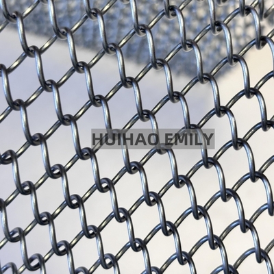 Cortina de malha metálica flexível de liga de alumínio 0,8mmx8mm