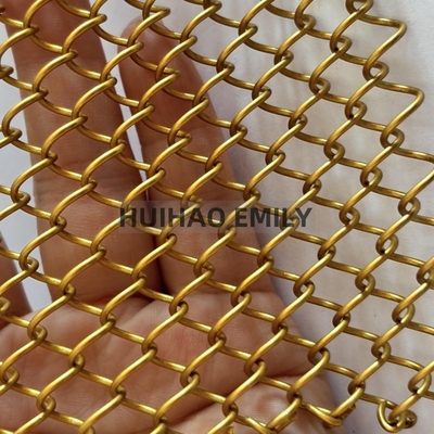 Cortina de malha metálica flexível de liga de alumínio 0,8mmx8mm