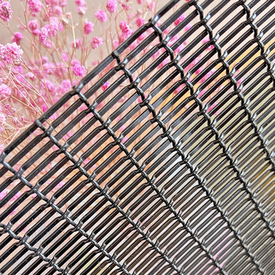Preto arquitetónico de aço inoxidável de Mesh Metal Woven Wire Spray da fachada para a cerca decorativa