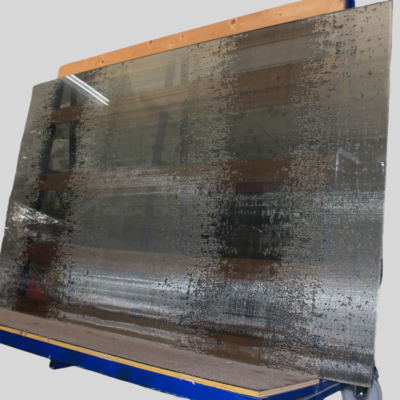 Vidro Colorido Tingido Laminado com Tela de Arame para Fachada de Edifício