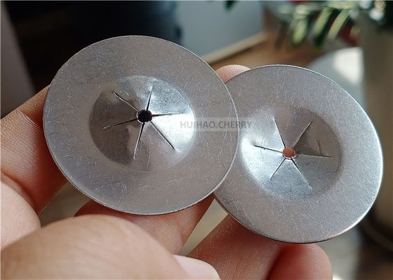 Arruelas de travamento automático redondas planas de 1-1/2" 38mm Aço inoxidável 304 para fixar pinos de isolamento térmico calibre 12