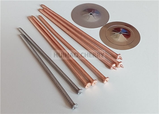 Cobre revestido de aço leve CD Stud pinos de soldagem 3mm X 85mm para fixar materiais de isolamento