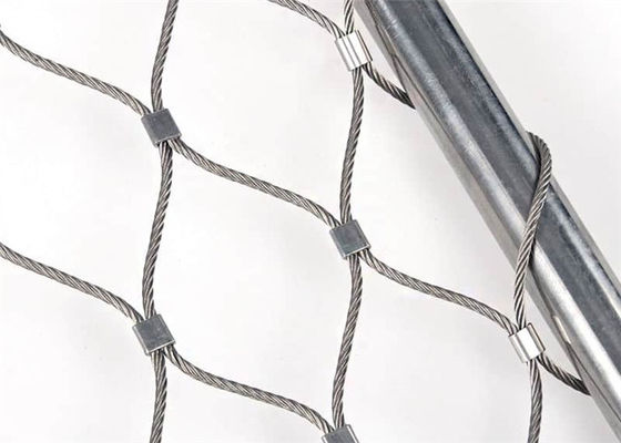 Ferrule Type Stainless Steel Wire Rope Mesh For Safety And Fall Protection