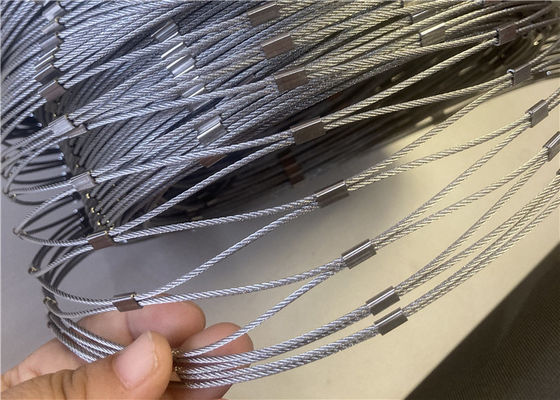 Malha de cabo de aço inoxidável flexível de grau 316 de 2 mm para cercados de animais de zoológico e redes para pássaros