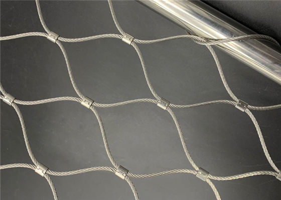 Malha de cabo com virola de aço inoxidável de 2,5 mm, forte e flexível para fachada de edifícios e parede verde