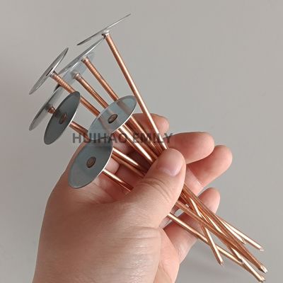 Pinos de isolamento com cabeça de copo de aço galvanizado soldados à chapa metálica de dutos